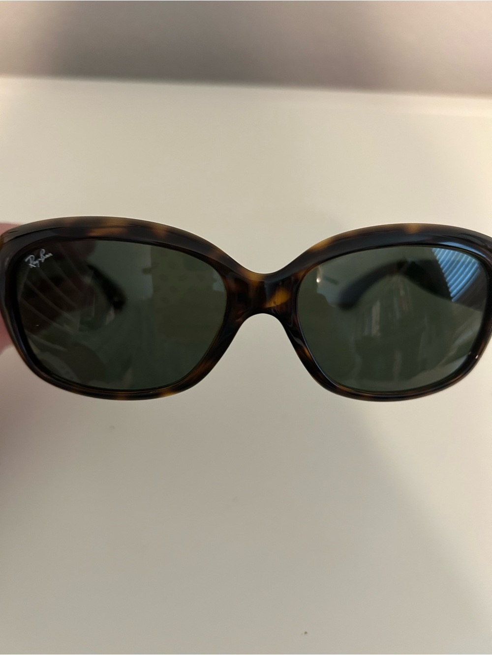 Ray-Ban Jackie Ohh  Brown Tortoise Frame Sunglasses with Green Lenses - Picture 9 of 10
